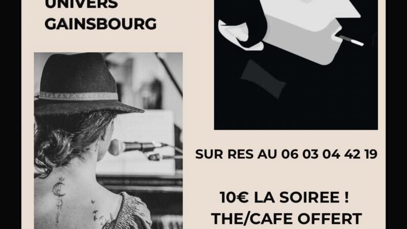 Concert voix piano univers Gainsbourg 31 janvier Brillanne