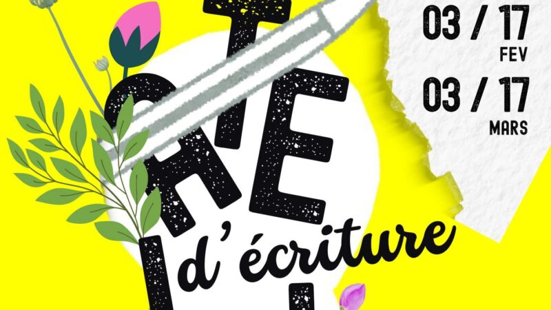 Atelier écriture 3/17 mars médiathèque Digne les Bains