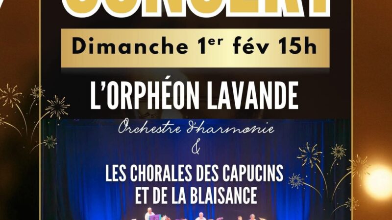 Concert Orphéon lavande Aiglun 1 février