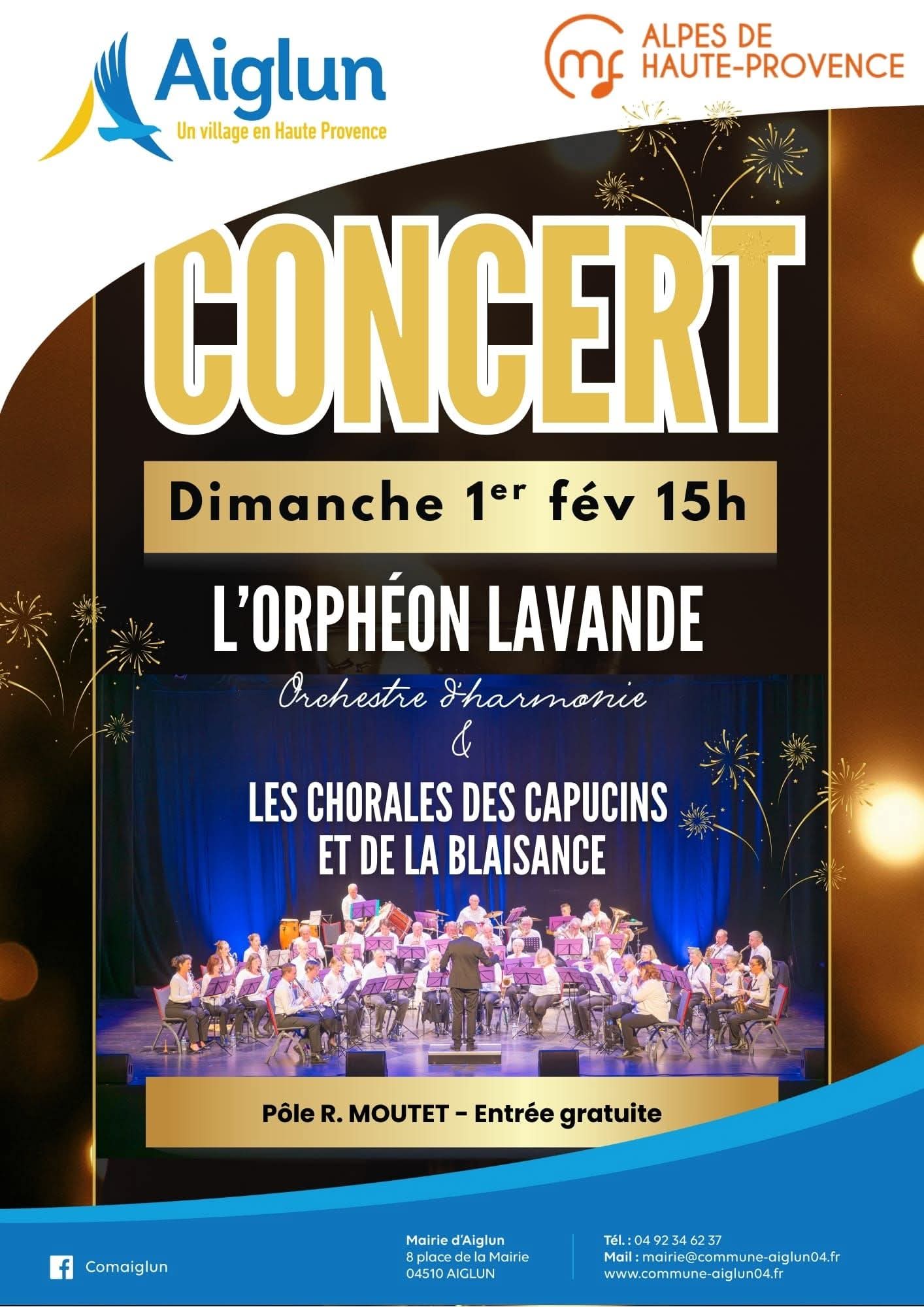 Concert Orphéon lavande Aiglun 1 février