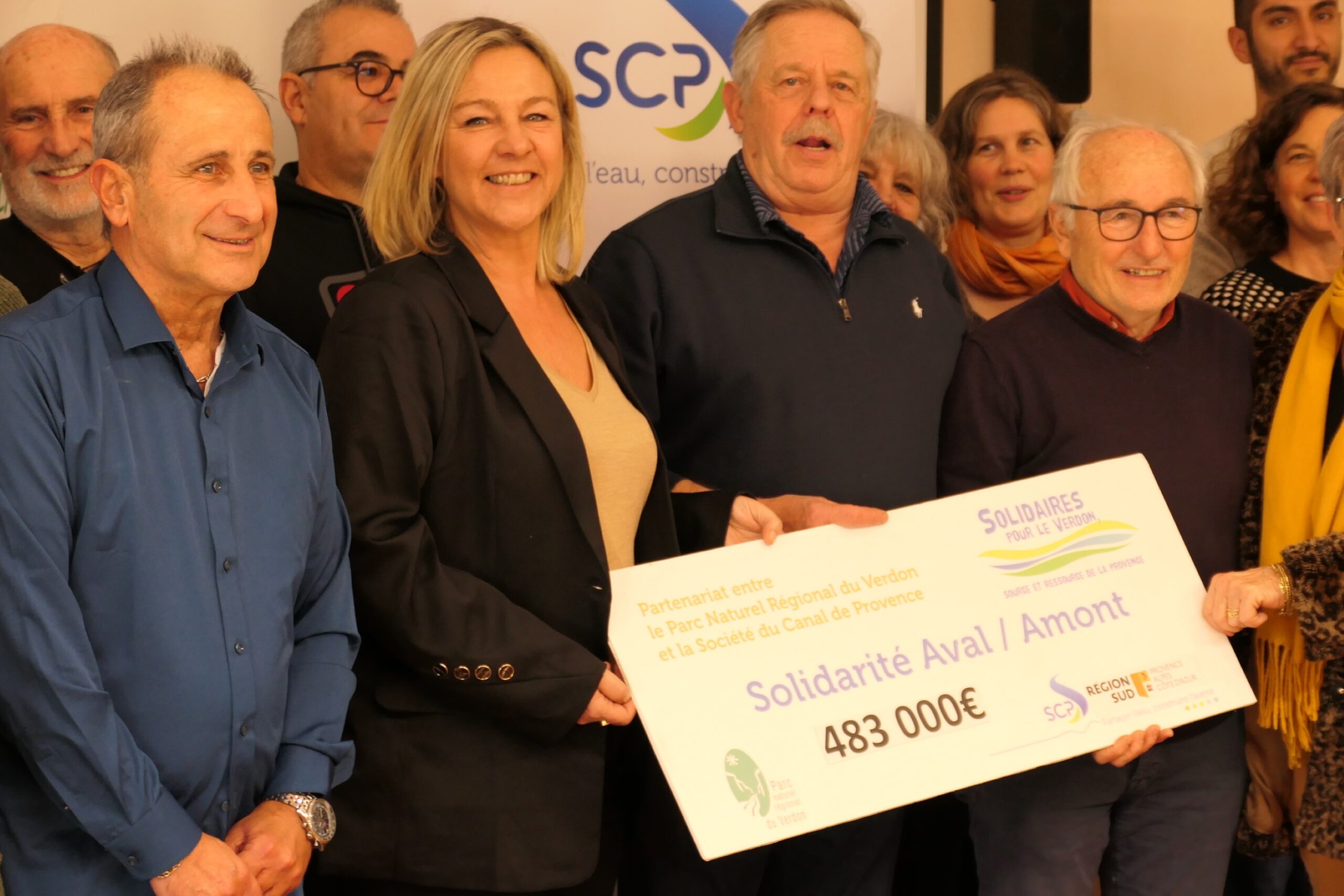 Solidaires pour le Verdon : remise symbolique de chèque au territoire