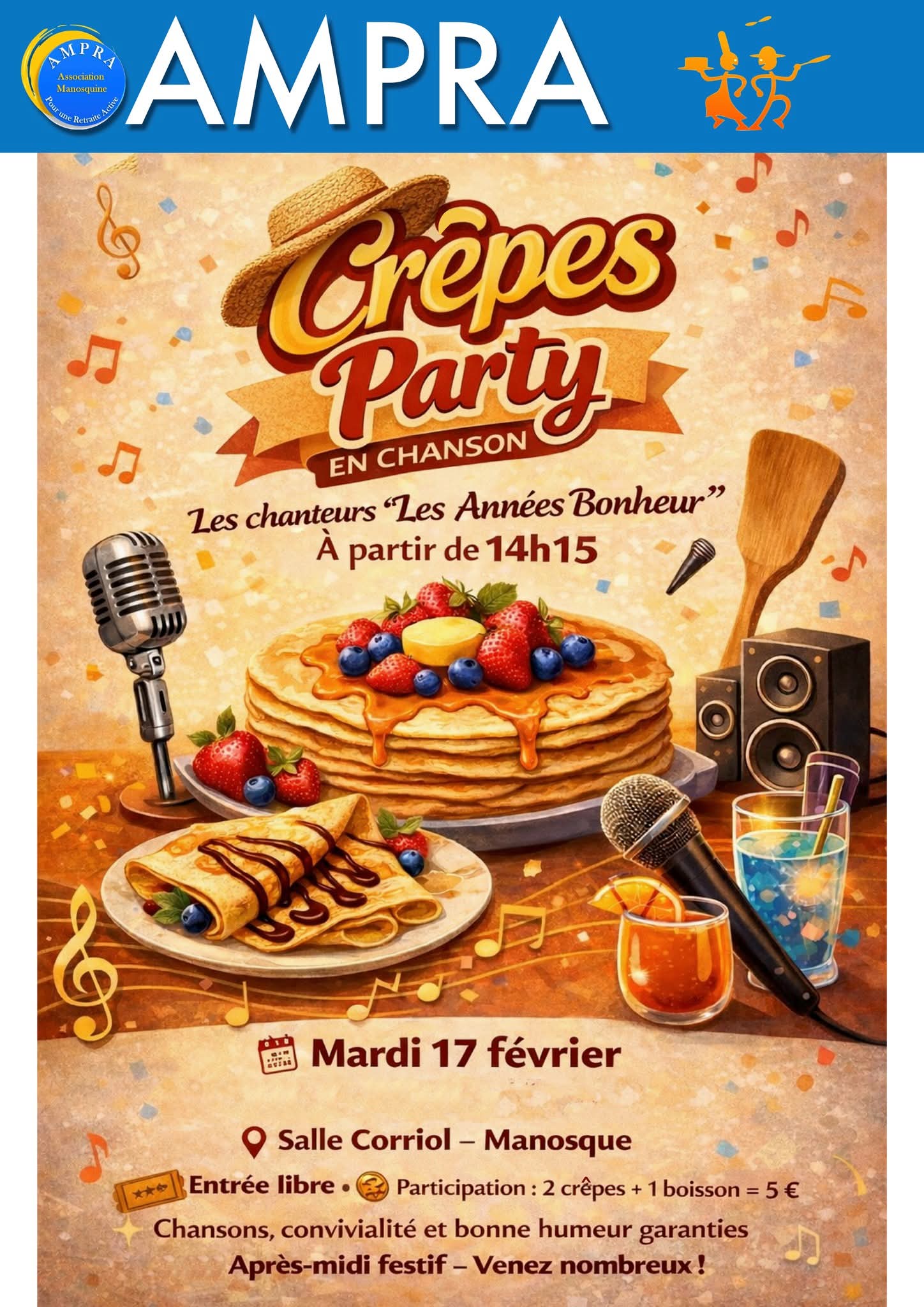 Crêpe partie Ampra 17 février  Manosque