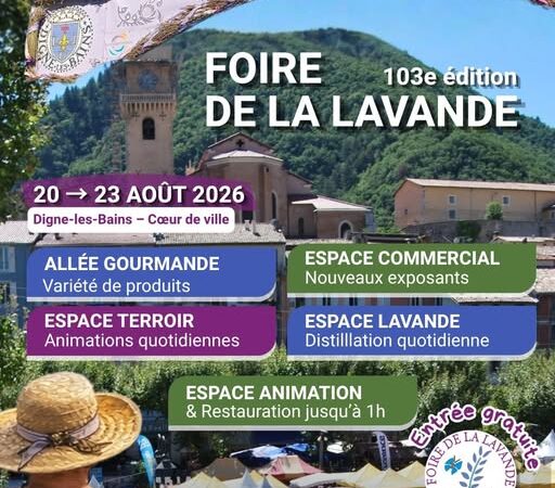 Foire de la lavande  Digne les Bains 20 au 23 août