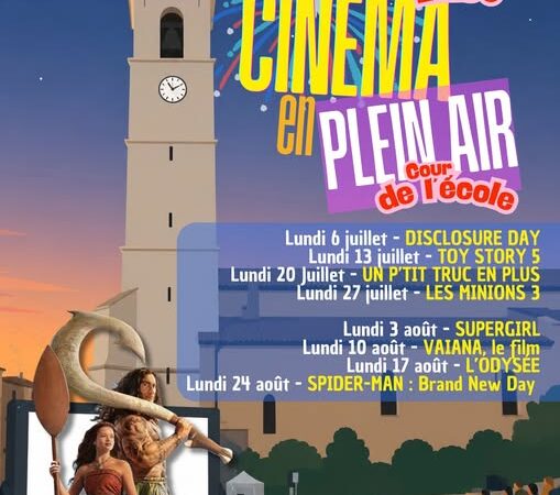 Cinéma de plein air   Oraison  du 6 juillet au 24 août 2026